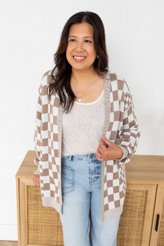 All Checked Out Cardigan 2